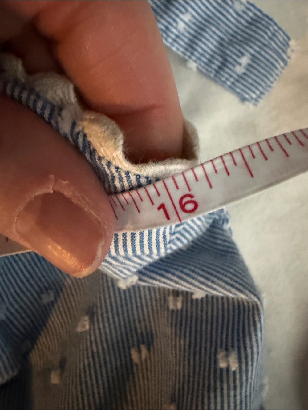 Shabby Chic Blue and White Striped Eyelet Sundress - Picture 9 of 9